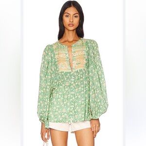 Spell & The Gypsy Collective Emerald Madame Peacock Boho Blouse
